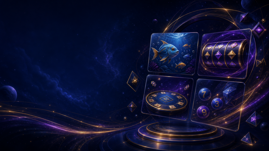 Orion Stars games guide showing four abstract game categories